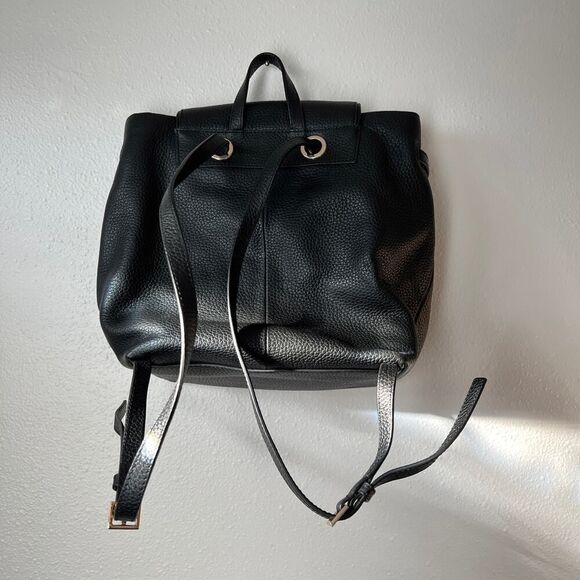 Kate Spade Black Leather Backpack Chester Street Kacy Genuine Pebbled Purse - Picture 4 of 10